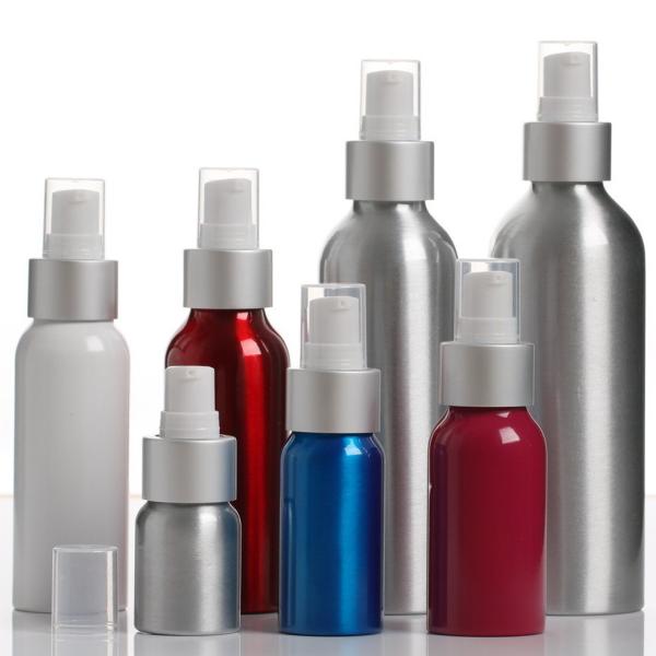 Quality Essential Oil / Lotion Cosmetic Aluminum Bottles  , Reusable Cosmetic Pump Bottles for sale
