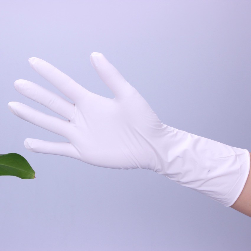 Industrial White Disposable Nitrile Gloves , Powder Free Large Nitrile Gloves