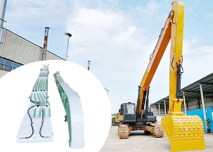 Customized Color Excavator Long Reach Boom 24m For Dredging Or Digging Sand