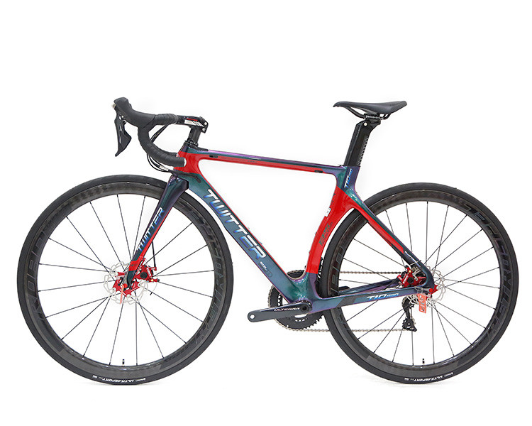 Disc Brake Carbon Fiber Road Bike UT R8000 22 Speed Thru Axle 142mm