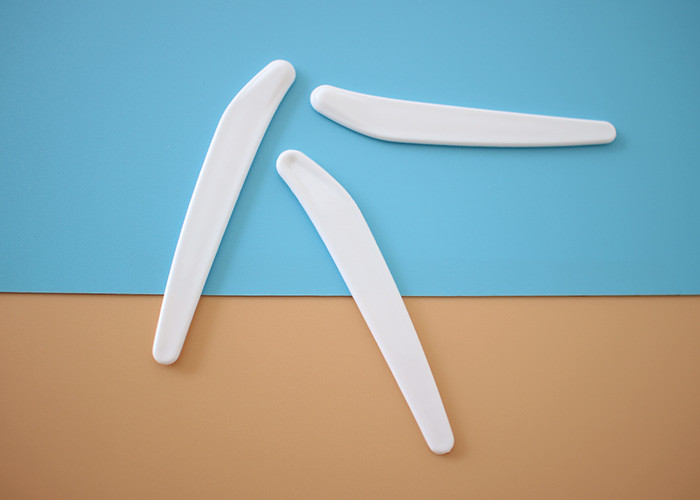 71.7mm White Plastic Spatula Spoon For Cosmetic Jar