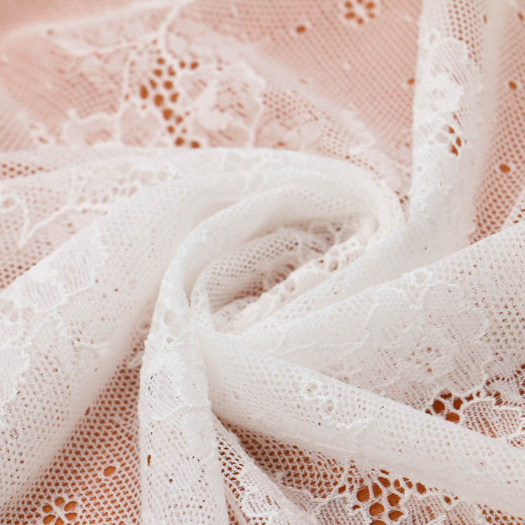 Garment Accessories Diy Stretch French Lace Fabric Ivory Color