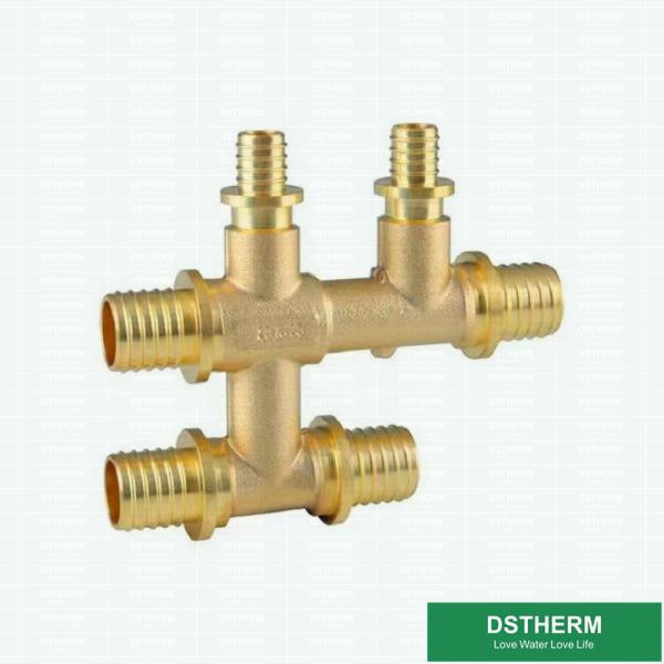 Female Threaded Tee PEX Brass Fittings Customized Slide Fittings