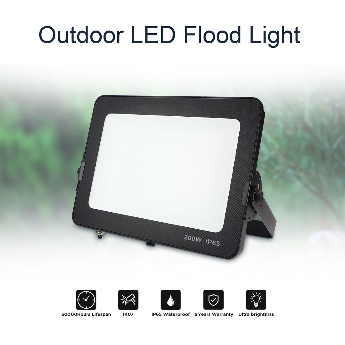 90lm/W Glass Lens Outdoor LED Flood Lights Rgb Sportlights Automatic Cleaning Ultra Bright Led Beads