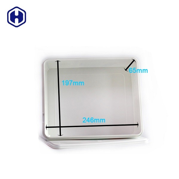Recyclable Plastic Cookie Boxes 2600ml 400g A4 Shape Hot Filling Available