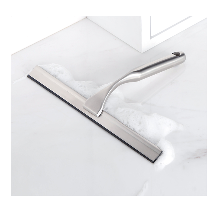 wholesale OEM light weight duty stainless steel shower squeegee silicone window squeegee floor wiper cleaning tool