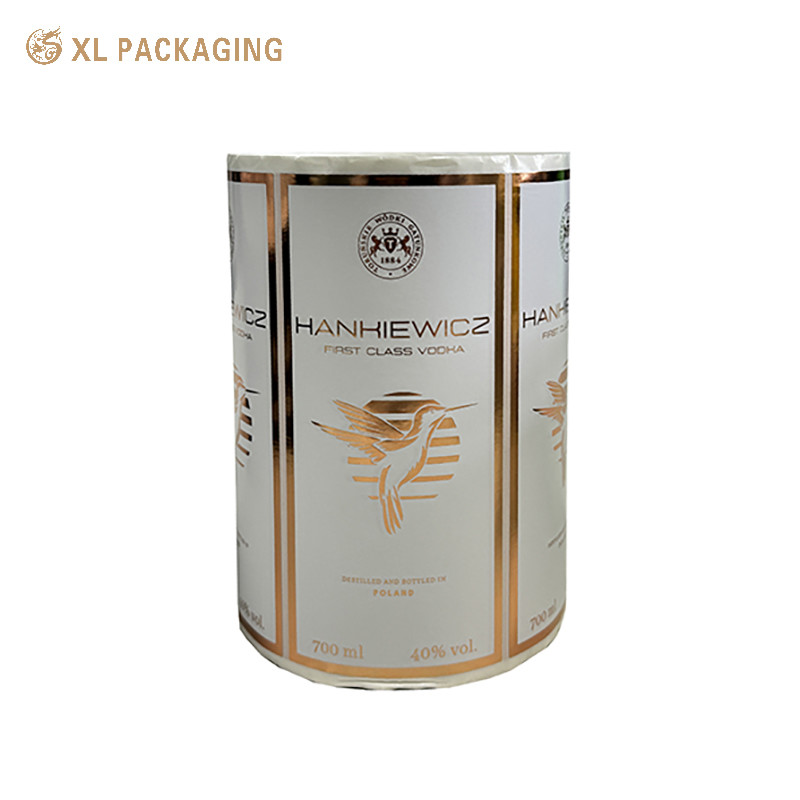 Embossed Textured Paper Stickers Rectangle Custom Business Sticker Labels