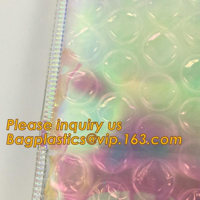 Cosmetic Slider Zip lockkk Bubble Bags Bubble Slide Pouch,Zip lockkk esd bubble bag bubble packaging wrap cosmetic pouch slide