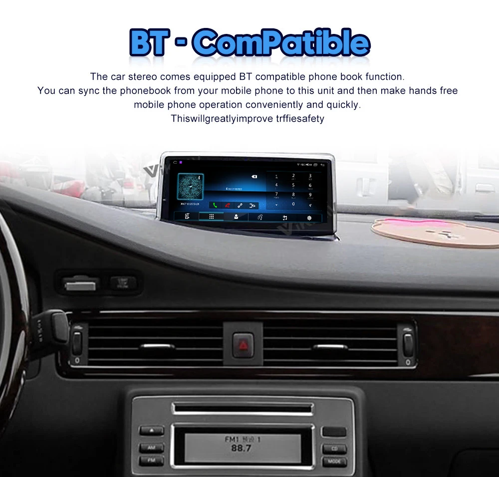 Viknav Car Radio For Volvo S80 V70 (2004-2011) 8.8 inch Built in Carplay GPS Navigation Multimedia Player Touch Screen