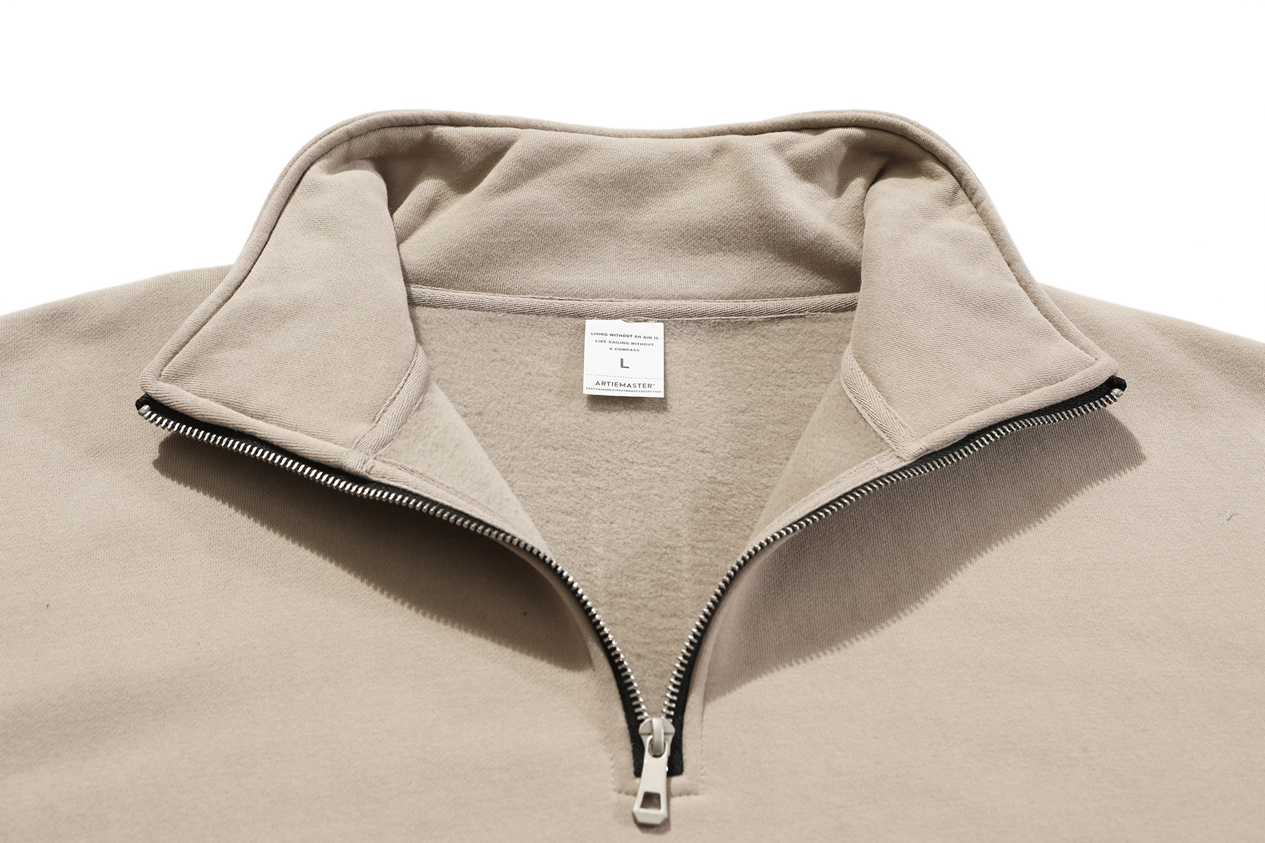 Designer Men Street Hoody Sweatshirt Crop Top Slim 380g 95% Cotton Half Zip Stand Collar Street Wear Hoodie