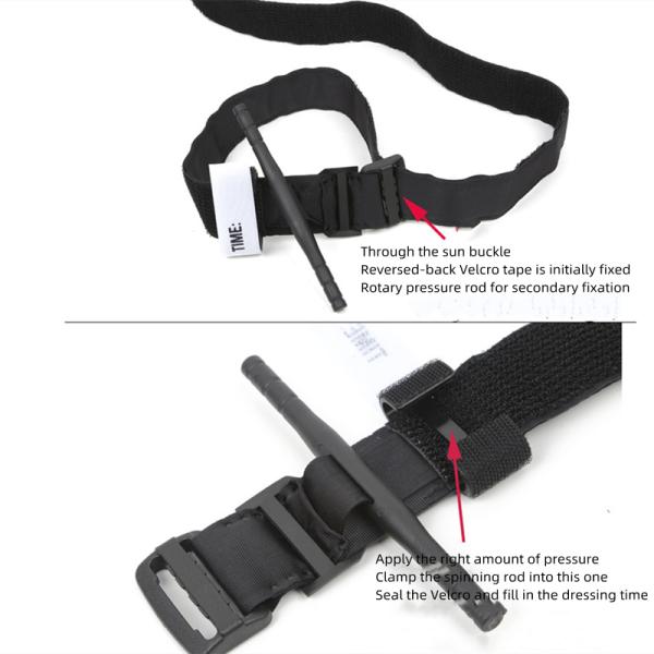 Single Handed Nylon Military Camping Gear 75cm Military Emergency Tourniquet