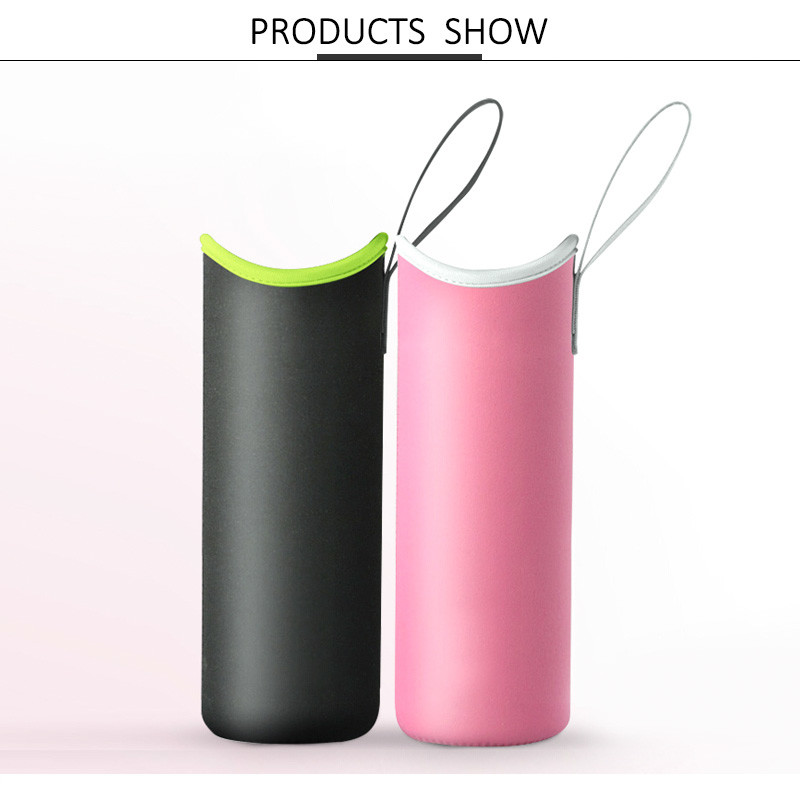 Eco Friendly AZO Free Neoprene Glass Water Bottle Cover