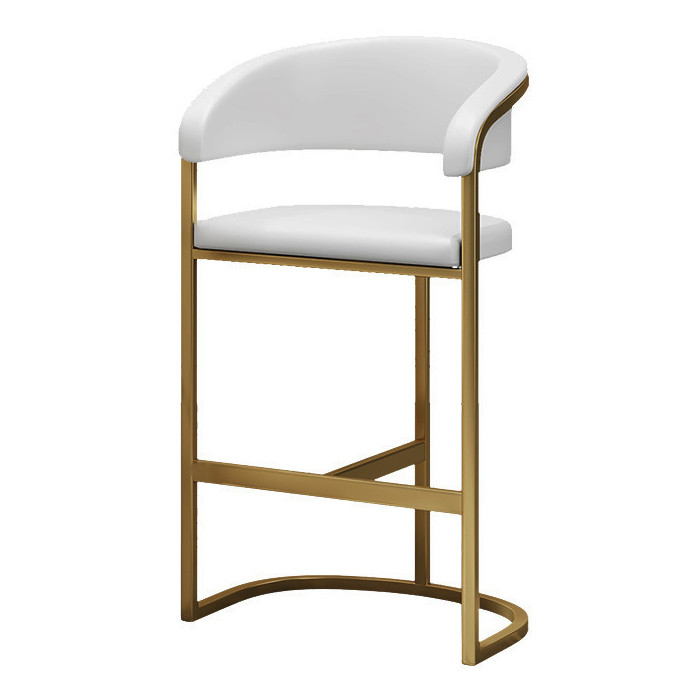 Stainless Steel Frame Flannel Bar High Stools For Kitchen