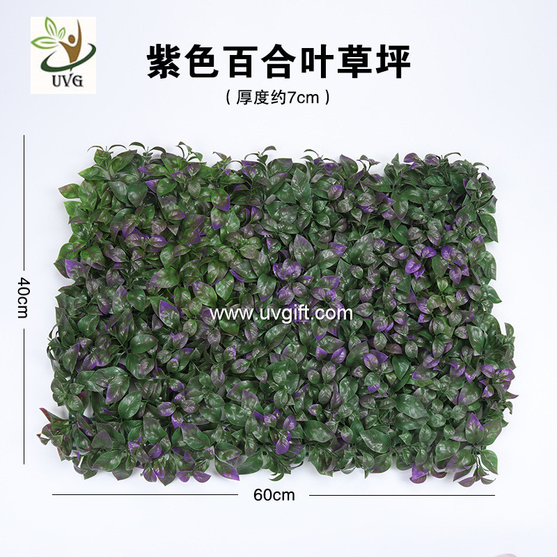 UVG indoor landscaping garden synthetic grass with plastic leaves for christmas decoration GRS27