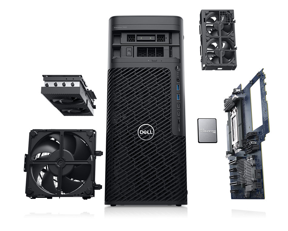 Windows 11 Pro AMD Ryzen 5945WX 8G 512G 2T T400-4G GPU 1350W Dell Workstation Desktop PC