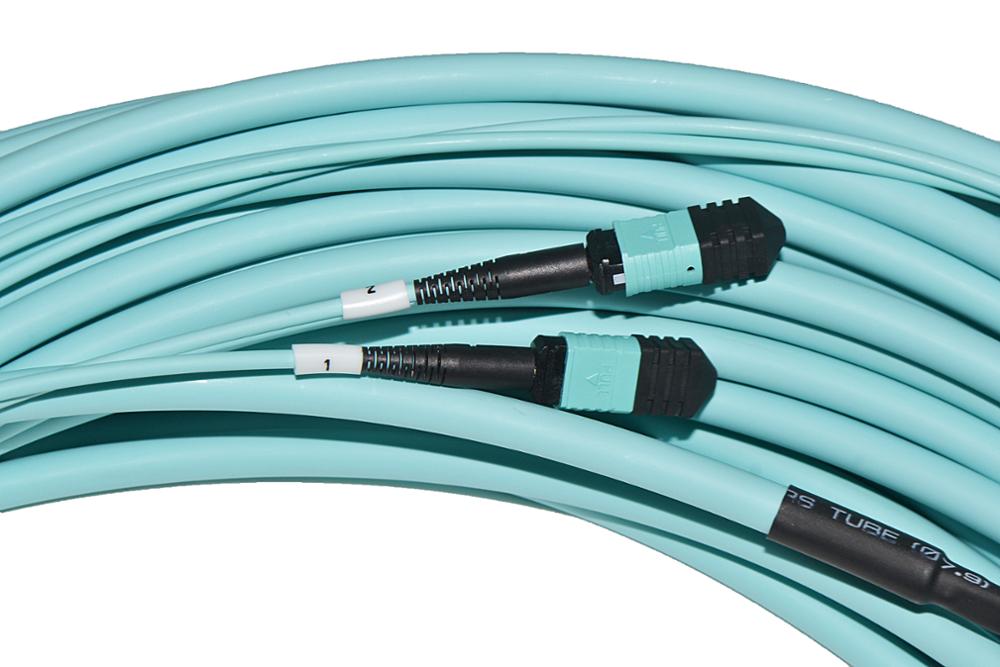 1 meter 24 Core OM3 Multimode Fiber Optical MPO Trunk Cable