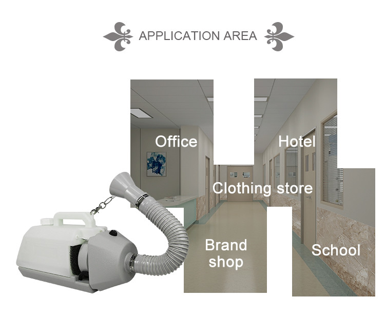 Cordless battery disinfecting sprayer cold ulv fogger sprayer 3L ultra low capacity handheld sanitizer fogging machine