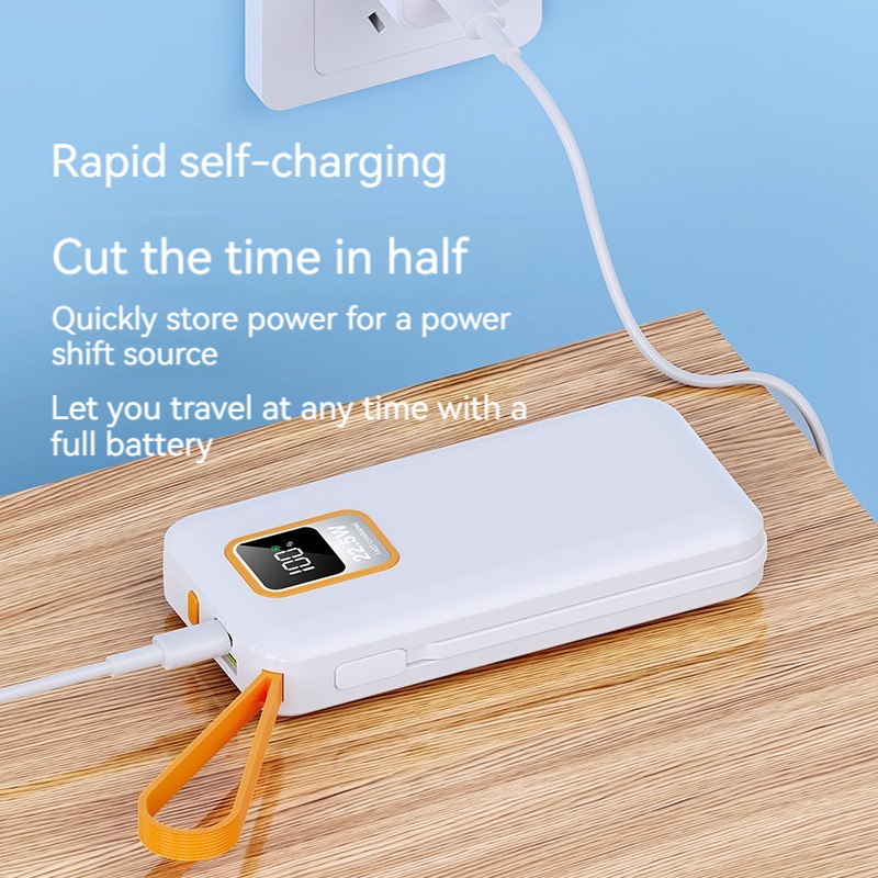 Mobile Phones Devices 10000mAh PD Power Charger Portable Outdoor Power Banks with Cable
