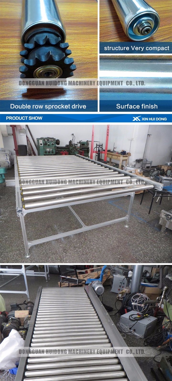 Transmit Machine Powered Roller Conveyor , Customized Gravity Conveyor Systems