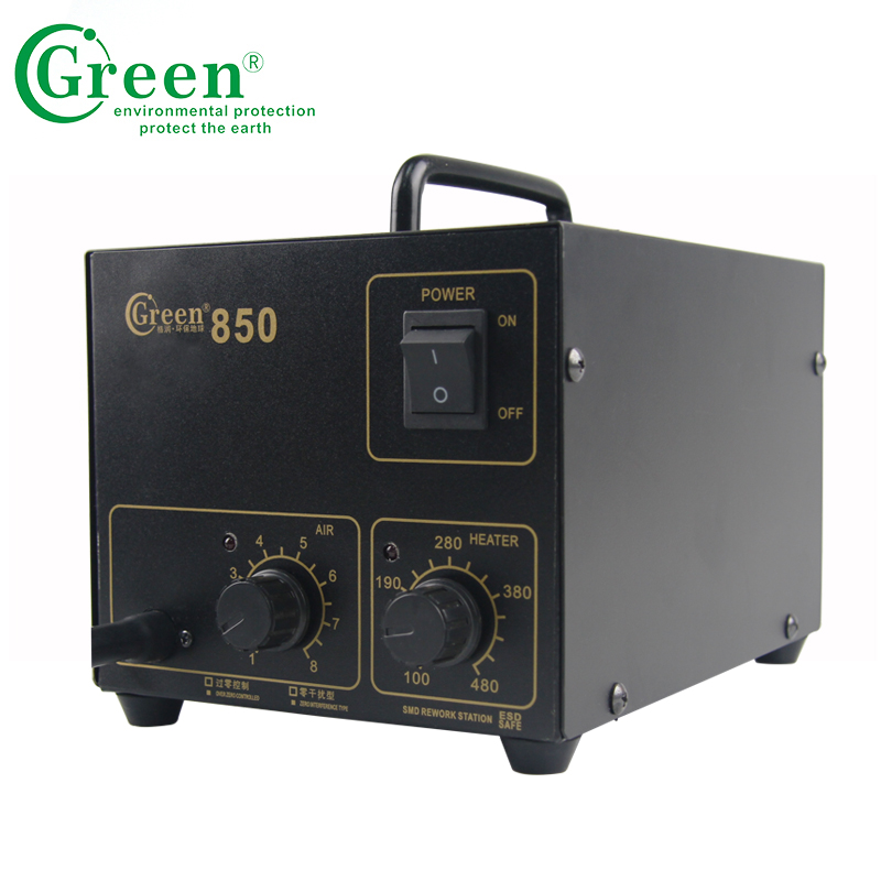 Repair SMD Soldering Desoldering Station Hot Air Gun 720W 100 ℃ - 450 ℃ Green 850