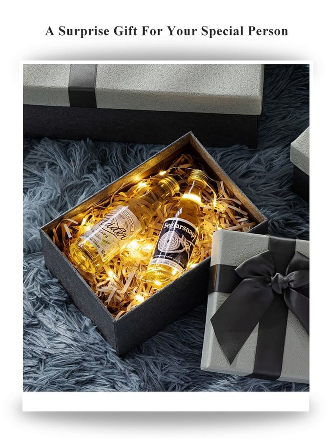 Customized Three Sizes Rigid Paper Gift Box With Bow For Spouse Friend Family