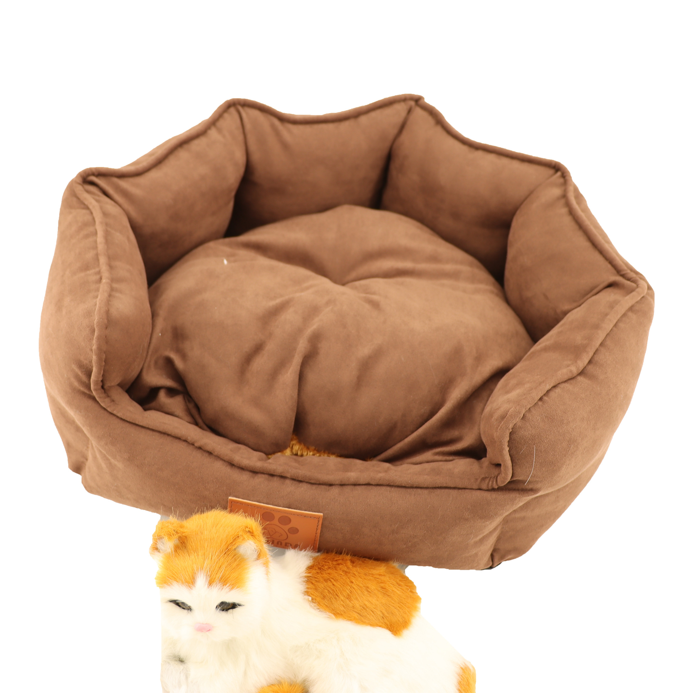 Orthopedic Comfortable Pet Bed Anti Slip Bottom Sofa Shaped Canvas Dog Bed 47CM 51CM