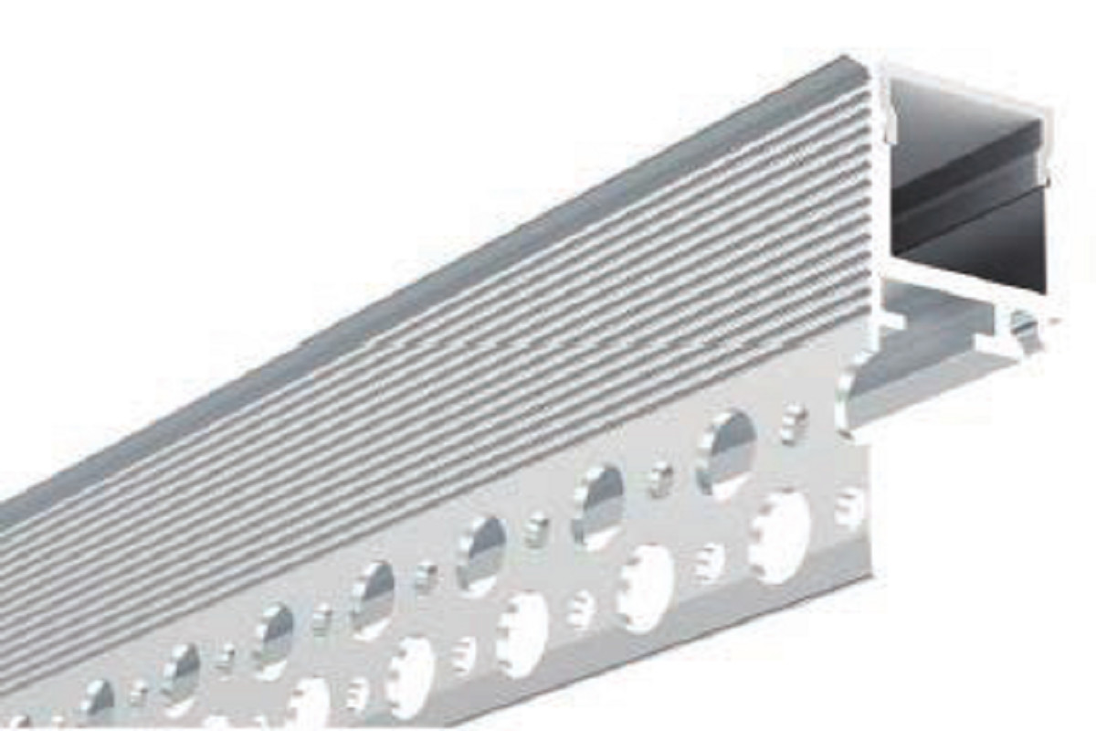 23*20mm Aluminium Gypsum Plaster Trimless Recessed LED Linear Profile