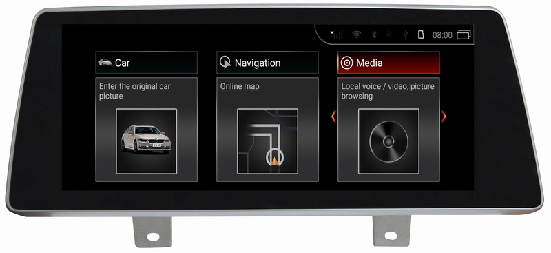 Ouchuangbo car mp3 player for 5er M5G30 G31 G38 F90 6er G32 EVO support BT MP3 mirror link android 8.0 OS 4+32