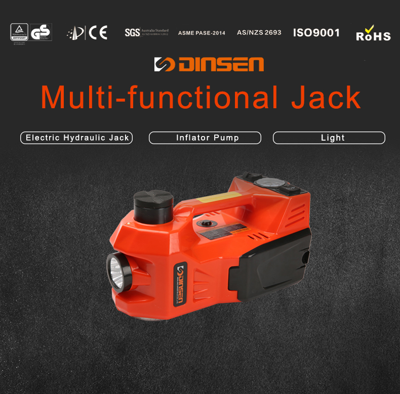 China wholesale emergency vehicle repair 10 ton electric hydraulic jacks take electricity from cigarette lighter