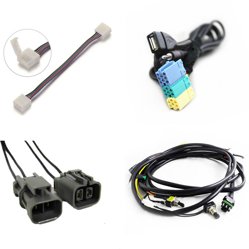 6 Pin Connector Wire Harness for Automotive Wiring Customizable Length and Color