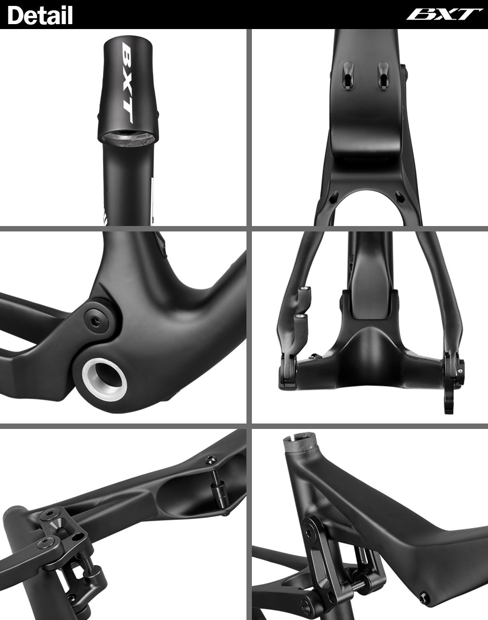 XC Carbon Fiber Full Suspension Frame Mtb 29er Mountain Bike Boost Frames