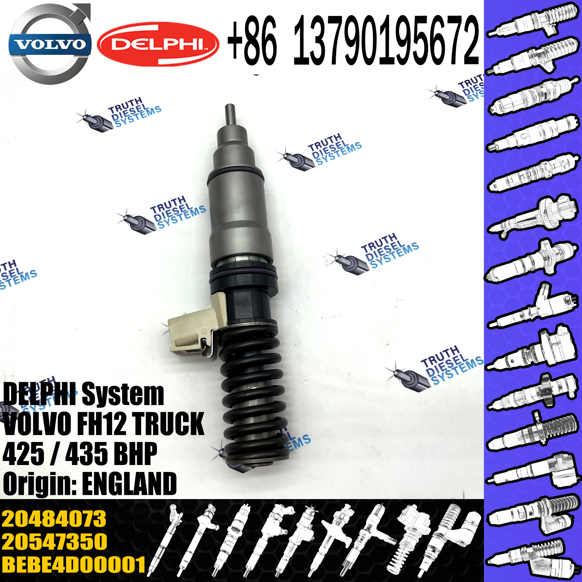High Quality Diesel Fuel Injector 20547350 Common Rail Injection Nozzle BEBE4D00203 BEBE4D00001 BEBE4D00002 For VOL