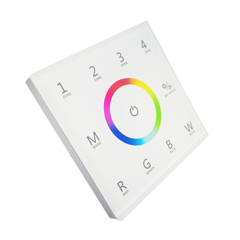 4 Zone RGBW LED Controller , Led Dimmer Touch Panel With Remote Control
