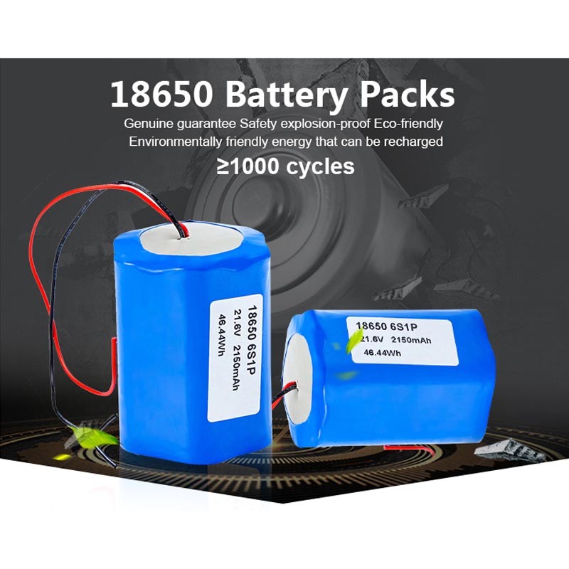 21.6V 4.4Ah Lithium Ion Battery Pack Rechargeable 18650 6S1P 46.4Wh