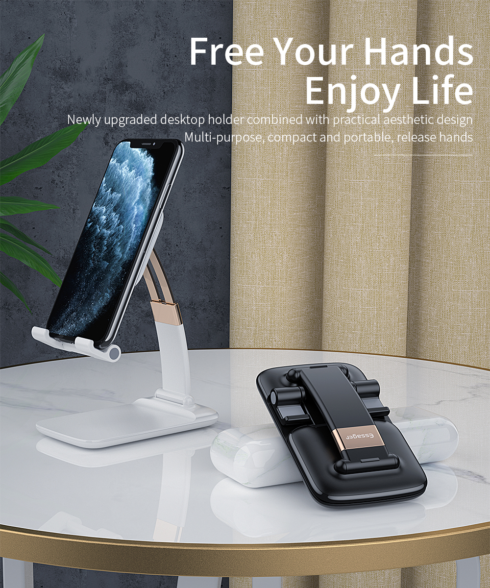 Foldable Adjustable Mobile Phone Stand For 4.7-7.4 Inches Phones And Tablets