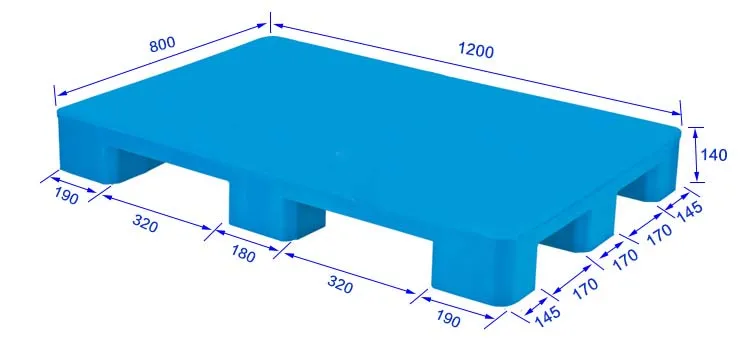 Forklift Pallet Blue Plastic Platform Plate Forklift Truck Plate Moisture-Proof Plastic Mesh Bulkhead Tray.