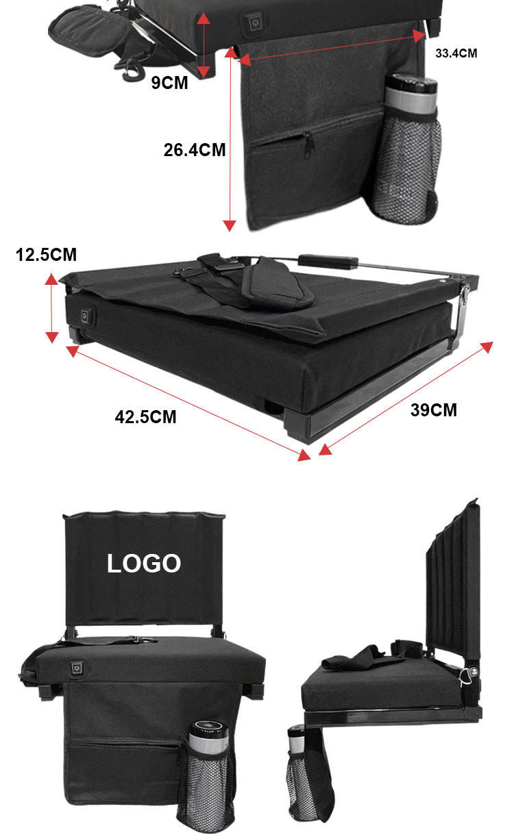 Cushion Warmers Folding Heated Chair Heated Stadium Seat For Bleachers