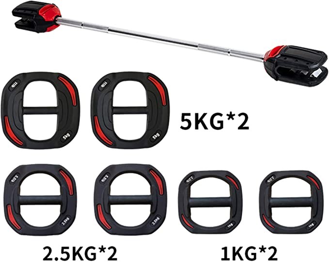 Rubber Coated Aerobics Barbell Steel Rubber Material For Weight Lifting