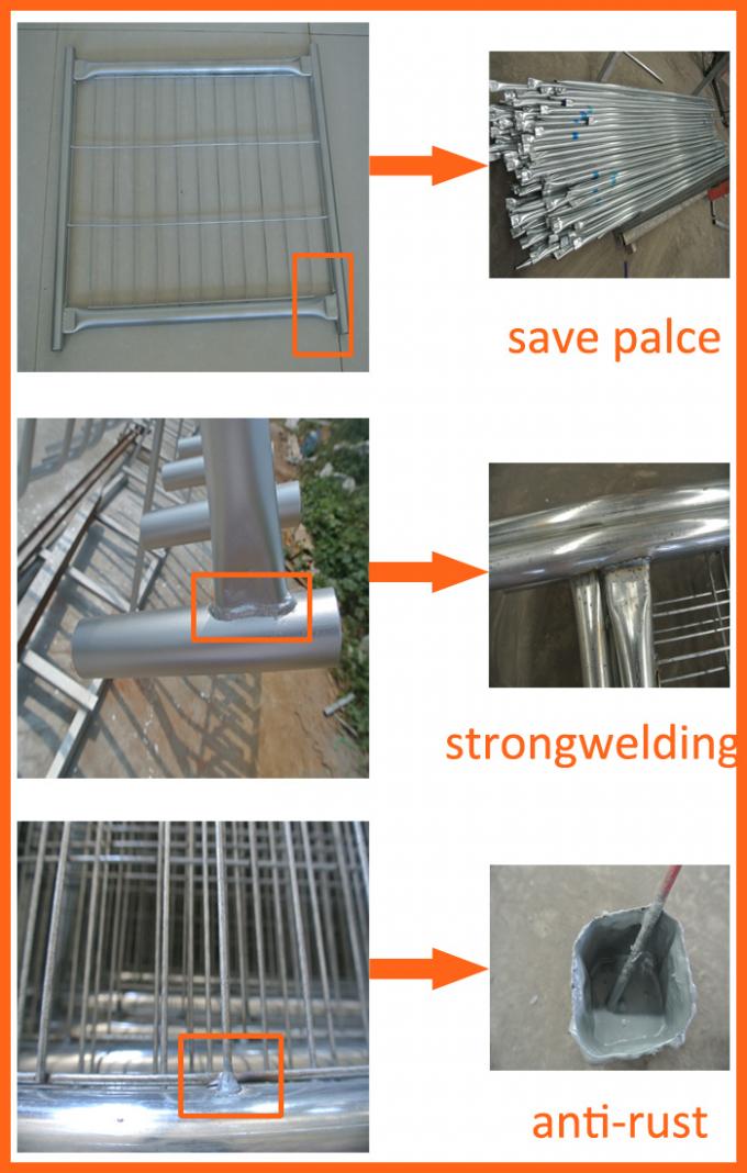 Q235 Steel Temporary Fencing , Site Security Fence Panels High Strength