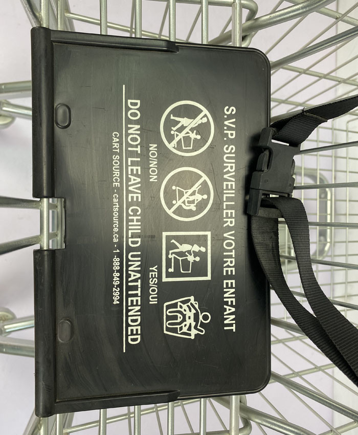 American Style Metal Grocery Shopping Trolley 110Kgs Loading Capacity With Logo Advertising Version