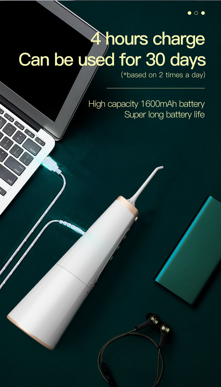 Rechargeable Battery Operated 300ml Therapeutic Oral Irrigator 0.5kg Weight