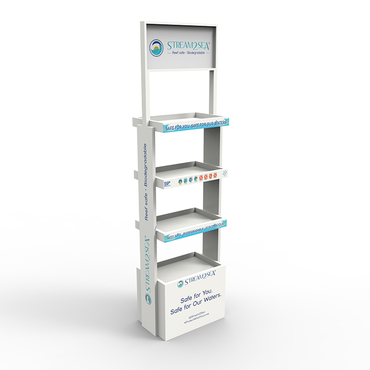 Custom Logo Cosmetic Display Stand Skin Care Acrylic Makeup Display Stand