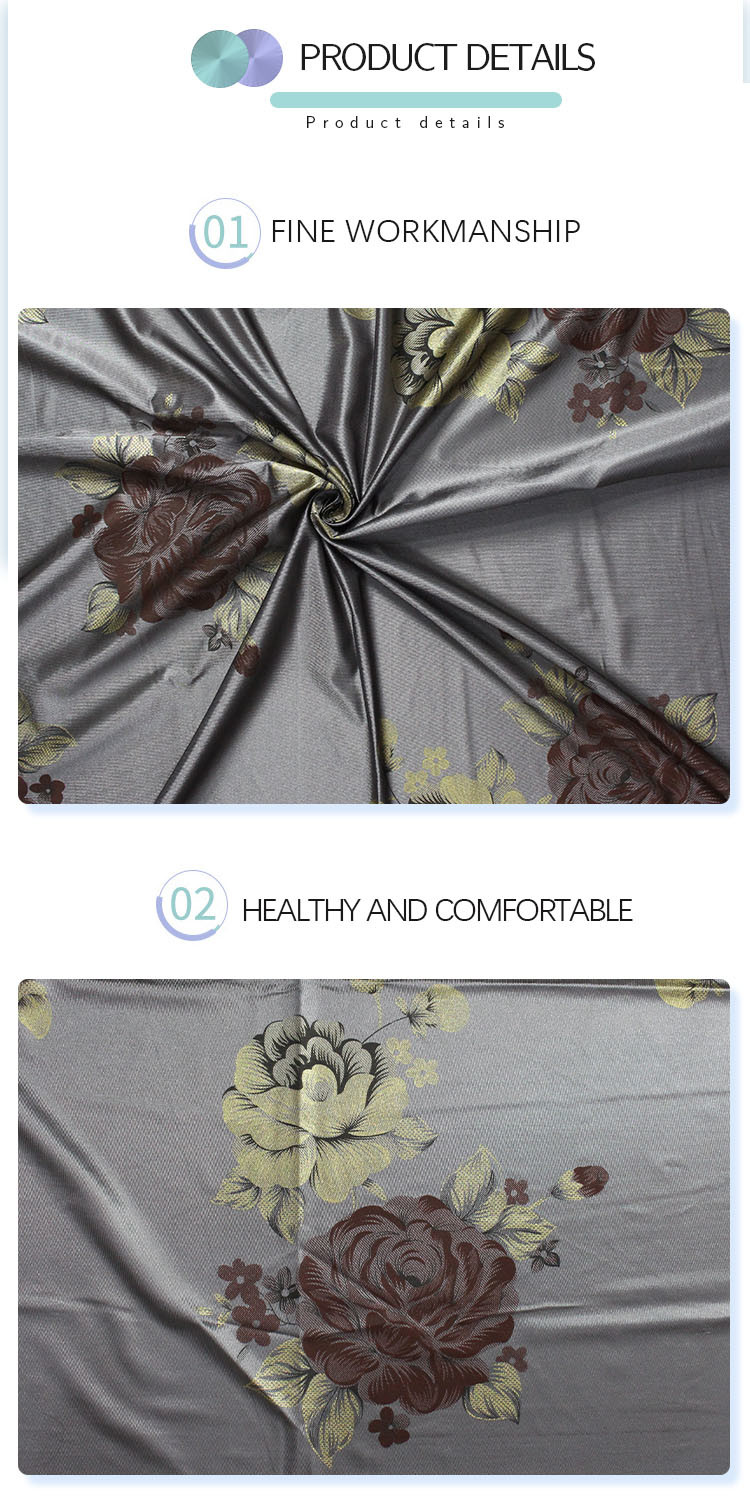 Brown Color Golden Tricot Mattress Quilting Fabric For Bedding Shrink Resistant