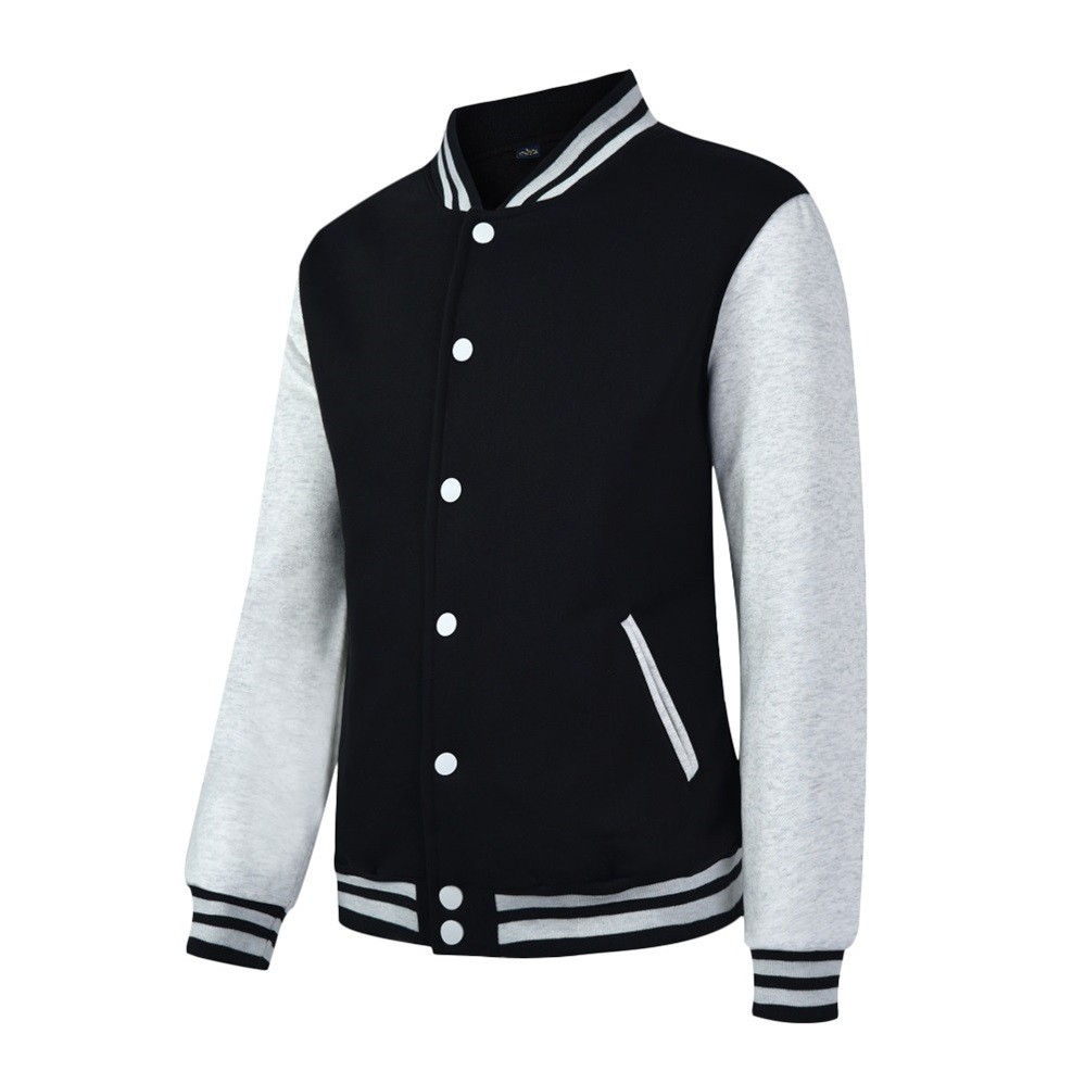 Casual Slim Fit Mens Oversized Pullover Hoodie College Sportswear Baseball Jacket