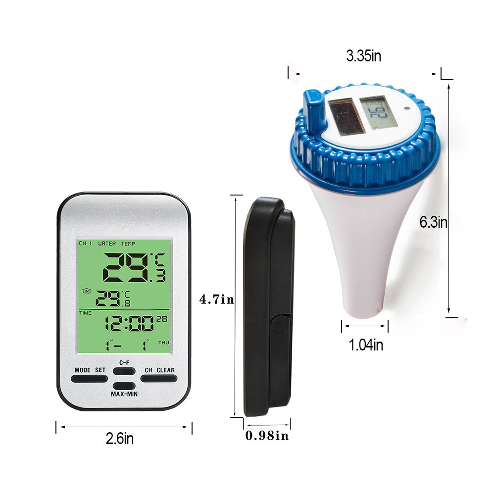 OEM, ODM, OBM Outdoor Swimming Pool Spa Fish Pond Wireless Water Thermometer Accurate Digital Display