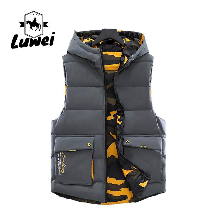 Custom Luxury Top Oversize Compression Outdoour Utility Cycling Climbing Sliming Cotton Hoodie Man Travel Vest