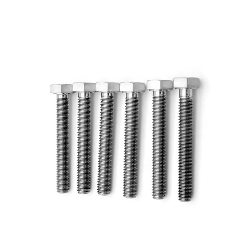 Grade 8.8 Titanium TC4 Hex Head Bolts DIN933 931 Fine Thread Hex Bolt And Nut M10