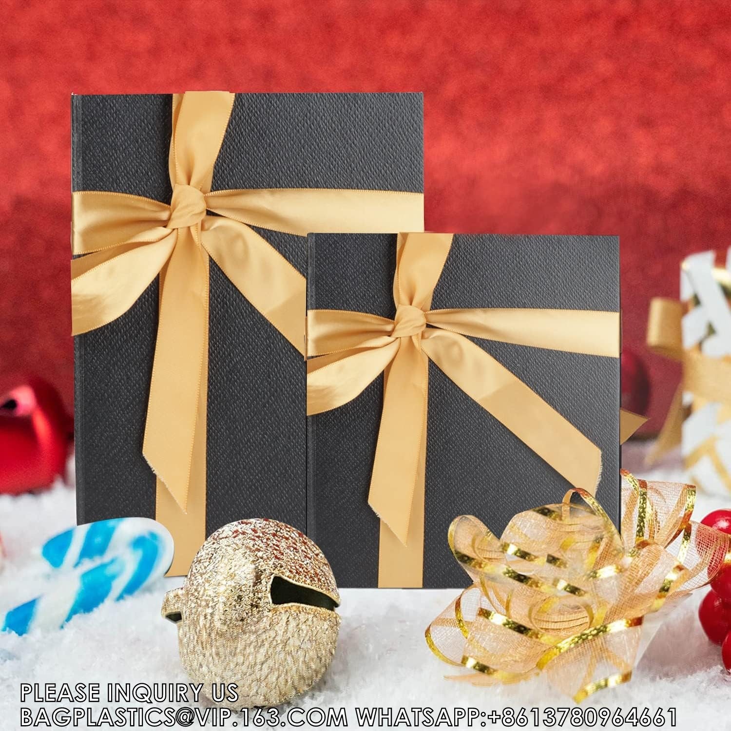 Gift Box With Lid Black Magnetic Close Decorative Boxes Christmas Thanksgiving Birthday Wedding Bridesmaid Gift