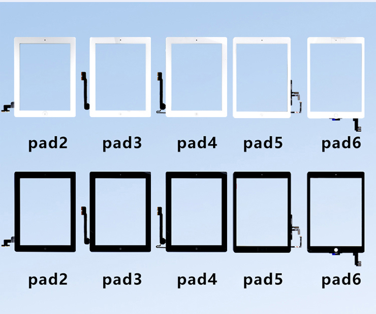 Other Compatible Replacement Digitizer LCD Screen TP Touch Screen Glass Repair Parts Touch With OCA IC for iPad 2/3/4/5/6