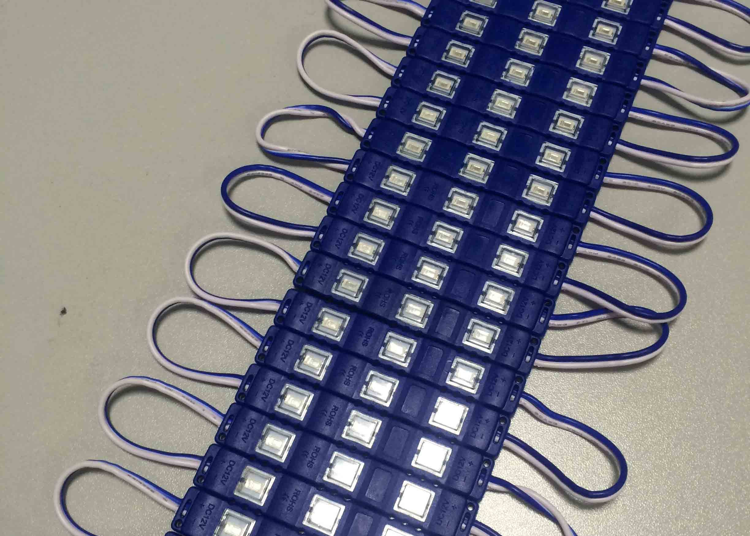 SMD LED Module High Brightness Strong Adhesive Back Tape Module 3 LEDs Per Module for Commercial Sign